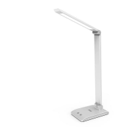 ASALITE desktop LED lamp with dimming 7W 450lm CCT wireless USB, silver.
