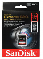 SanDisk Extreme PRO 256GB SDXC up to 300MB/s, UHS-II, Class 10, U3, V90