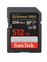 SanDisk Extreme PRO 512GB SDXC memory card + 2 years RescuePRO Deluxe up to 200MB/s & 140MB/s read/write, UHS-I, Class 10, U3, V30