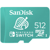 SanDisk microSDXC for Nintendo Switch 512GB, up to 100MB/s read, 90MB/s write, U3, C10, A1, UHS-1