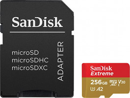 SanDisk Extreme microSDXC for Mobile Gaming 256GB read 190MB/s write 130MB/s A2 C10 V30 UHS-I U3