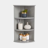 VonHaus Shrewsbury gray corner shelf