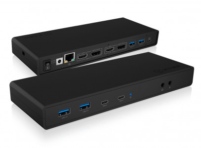 Icybox IB-DK2245AC Docking USB-C docking station with dual video connector