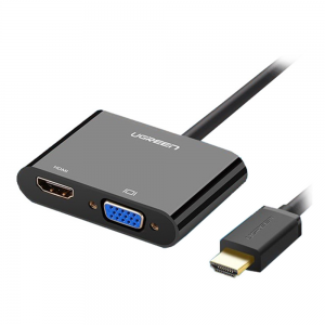 Ugreen HDMI to VGA + HDMI adapter black - box