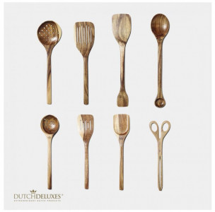 Brabantia set of wooden cooking utensils 8 pieces acacia