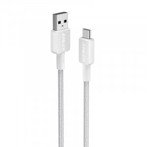 Anker 322 USB-A to USB-C braided cable 1.8m white