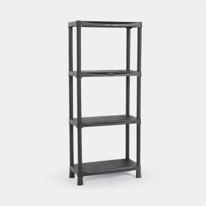 VonHaus 4 plastic shelf shelf black