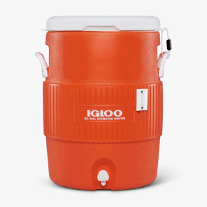 IGLOO Cooling barrel for liquid with glass feeder 37.9L, orange