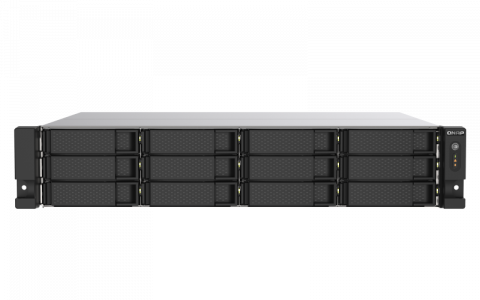 QNAP NAS server for 12 disks, rack, 8GB ram, 2.5GB network