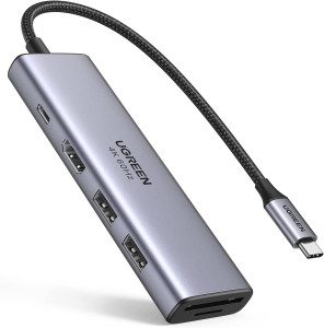 Ugreen 6in1 USB-C HUB 4K HDMI+card reader+2xUSB+PD 100W