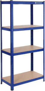 SONGMICS Shelf 80 x 160 x 40 cm brown-blue, GLR44Q