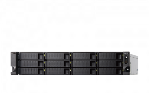QNAP NAS server for 12 disks, 2U, Xeon, 32GB ram, 2x 10GbE SFP+
