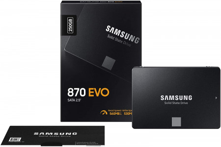Samsung 250GB 870 EVO SSD SATA3 2.5 "disk