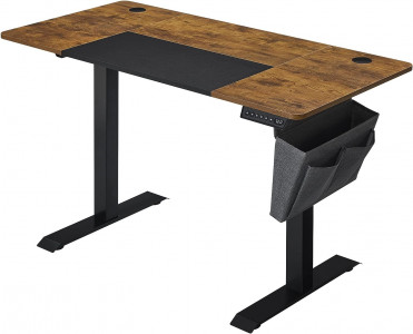 SONGMICS electric Sit/Stand table with black rustic frame