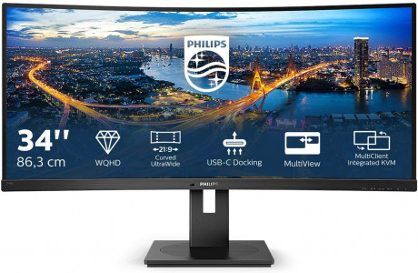 Philips 346B1C 34 "UltraWide curved monitor with USB-C docking station for laptop