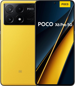 POCO X6 Pro 5G Smartphone 8/256GB, Yellow, Vegan Leather