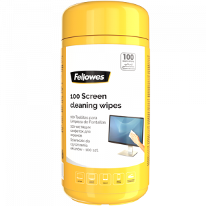 Fellowes cloths in a case for cleaning all types of screens, 100 pcs