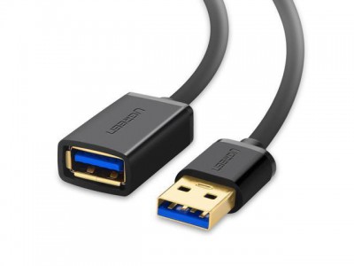 Ugreen USB 3.0 extension (M to F) black 3m - polybag