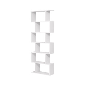 VASAGLE Wooden 6-Tier Freestanding Bookcase LBC61WT