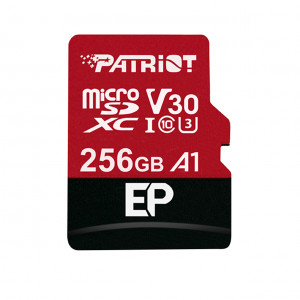 Patriot 256GB EP SDXC A1 / V30 microSD memory card, 100MB/s