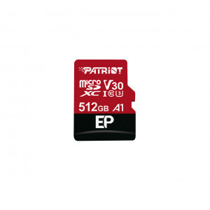 Patriot 512GB EP SDXC A1 / V30 microSD memory card, 100MBs