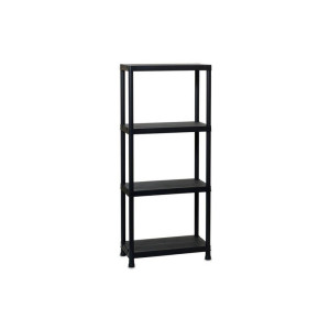VonHaus 4 shelf rack made of plastic 133x60x30cm black