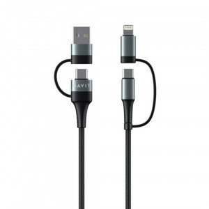 HAVIT charging cable 4in1 USB / USB-C to USB-C / Lightning, 1M