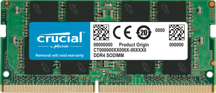 Crucial 8GB DDR4-3200 SODIMM PC4-25600 CL22, 1.2V