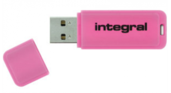 INTEGRAL NEON 8GB USB2.0 pink memory stick