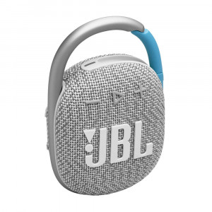 JBL CLIP 4 Eco Bluetooth portable speaker, white.