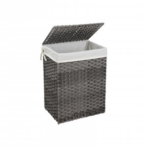 SONGMICS Laundry basket Rattan 90L gray