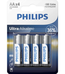 PHILIPS BATTERY AA - ULTRA ALKALINE BLISTER 4 PCS (LR6)