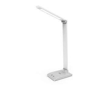 ASALITE desktop LED lamp with dimming 7W 450lm CCT wireless USB, silver.