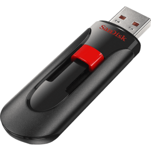 Sandisk Cruzer Glide 128GB USB 2.0 black and red memory stick