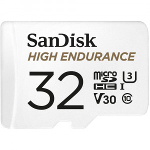 SanDisk High Endurance video microSDHC 32GB + SD Adapter Full HD / 4K video, up to 100/40 MB/s C10, U3, V30