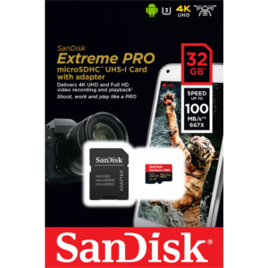 SanDisk 32GB Extreme Pro Micro SDHC A1 Class10 V30 UHS-I U3 memory card