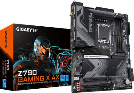 GIGABYTE Z790 GAMING X AX, DDR5, SATA3, USB3.2Gen2x2, DP, 2.5GbE, WIFI 6E, LGA1700 ATX