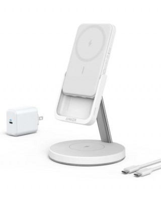Anker MagGo 633 Magnetic wireless charger and powerbank white