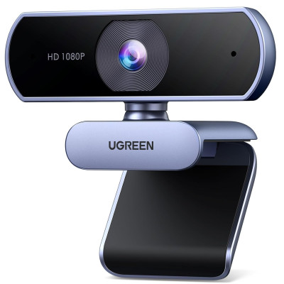 Ugreen Full-HD Webcam with Dual Microphone, 1080P 30Fps