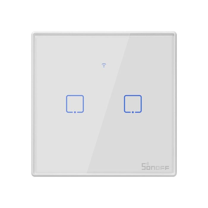 SONOFF pametno stensko stikalo Wi-Fi + RF433 dvojno T2EU2C-TX