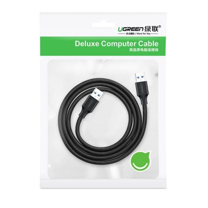 Ugreen USB 3.0 kabel (M na M) črn 0.5 m - polybag