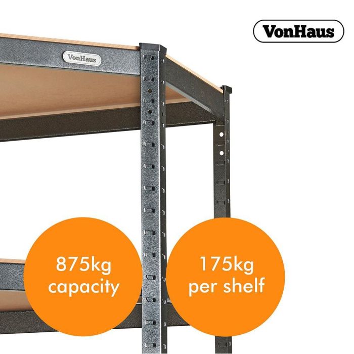 VonHaus kotni regal s 5 policami
