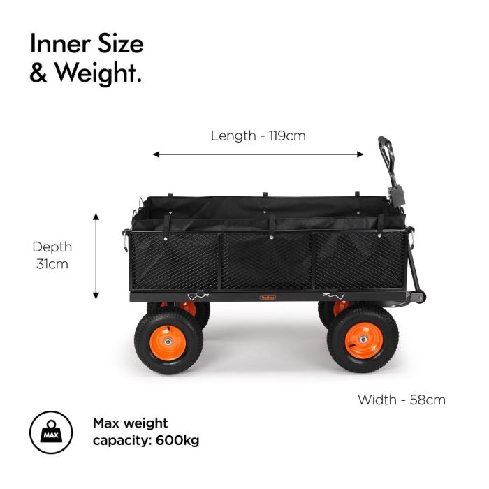 VonHaus vrtni voziček, mrežasti