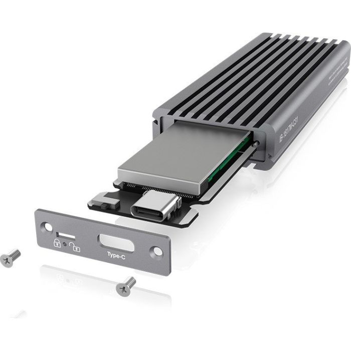 IcyBox IB-1817M-C31 USB-C 3.1 ohišje za M.2 NVMe SSD ter zaščito pred pisanjem