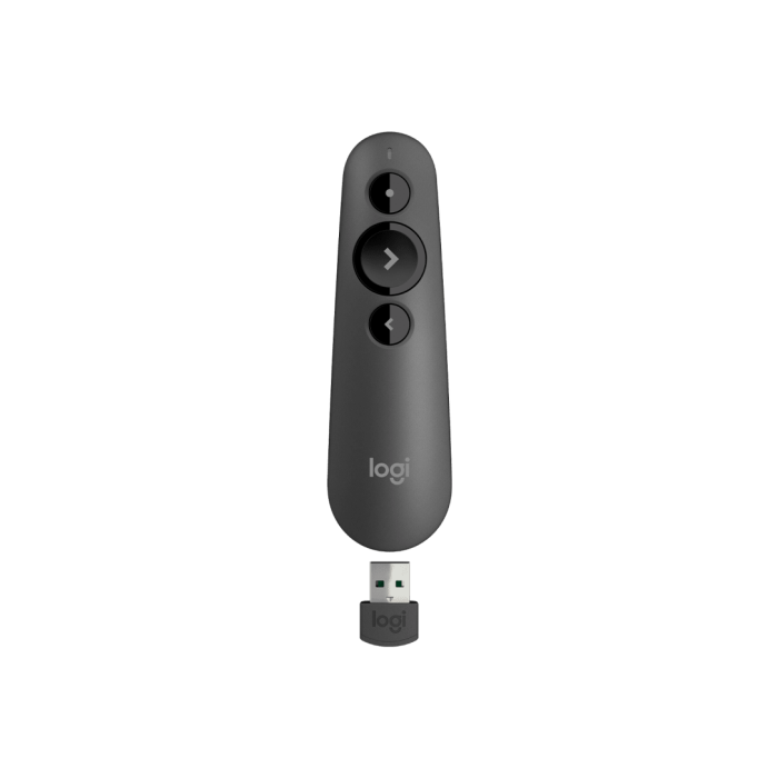 Logitech Presenter R500s Wireless, rdeč laser, USB, Grafit