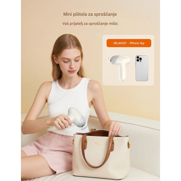 TAOTRONICS Masažna mini pištola siva