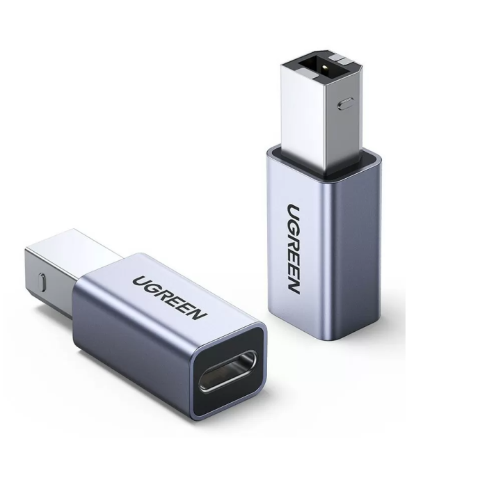 Ugreen adapter USB-C ženski na USB-B - srebrn 1kos