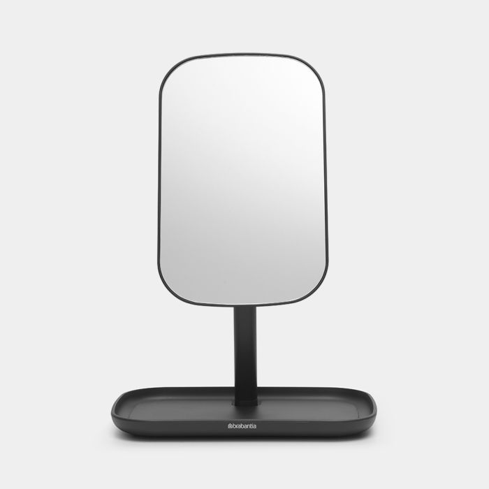 Brabantia ReNew ogledalo s posodico za odlaganje temno siva