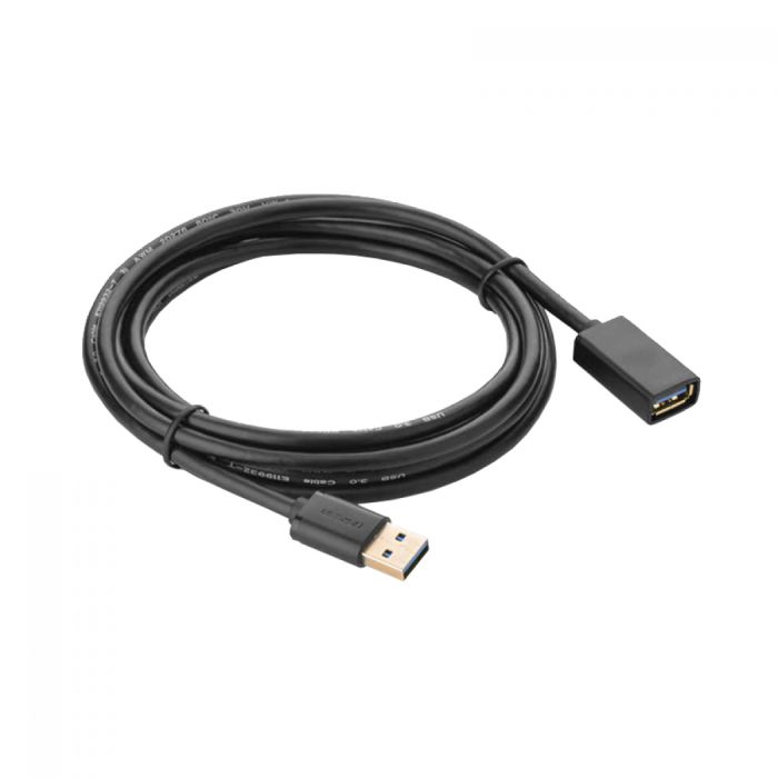 Ugreen USB 3.0 podaljšek (M na Ž) črn 3m - polybag