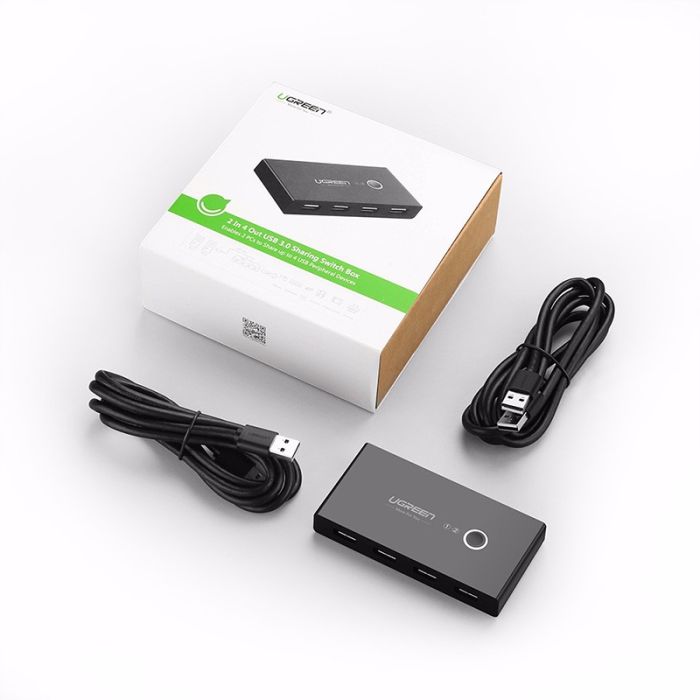 Ugreen USB stikalo / switch 4x USB 2.0 - box
